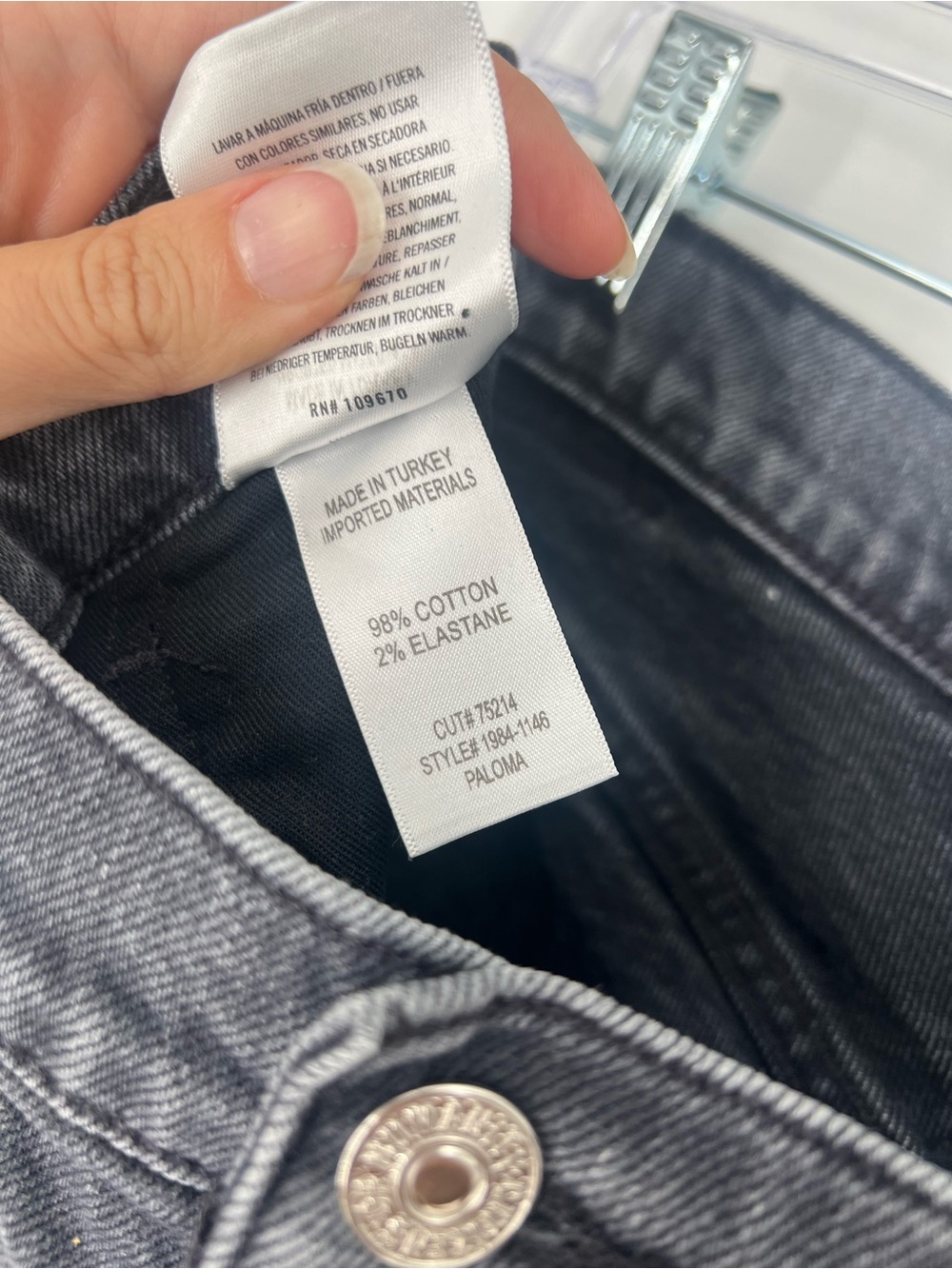 Citizens of Humanity Paloma Dark Wash Black Straight Leg High Waist Jeans 28 - Picture 11 of 11